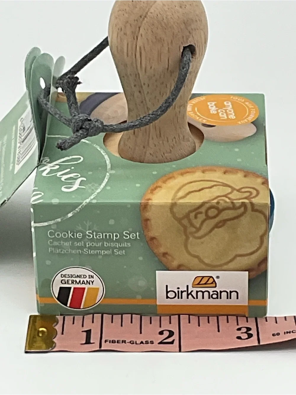 Birkmann Cookie Stamp Set - Wood Handle with Green Tag